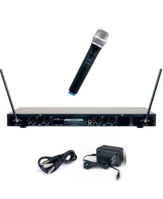 VHF-4000-1 Professional Quad VHF Wireless Handheld Microphone System, 169-216 MHz