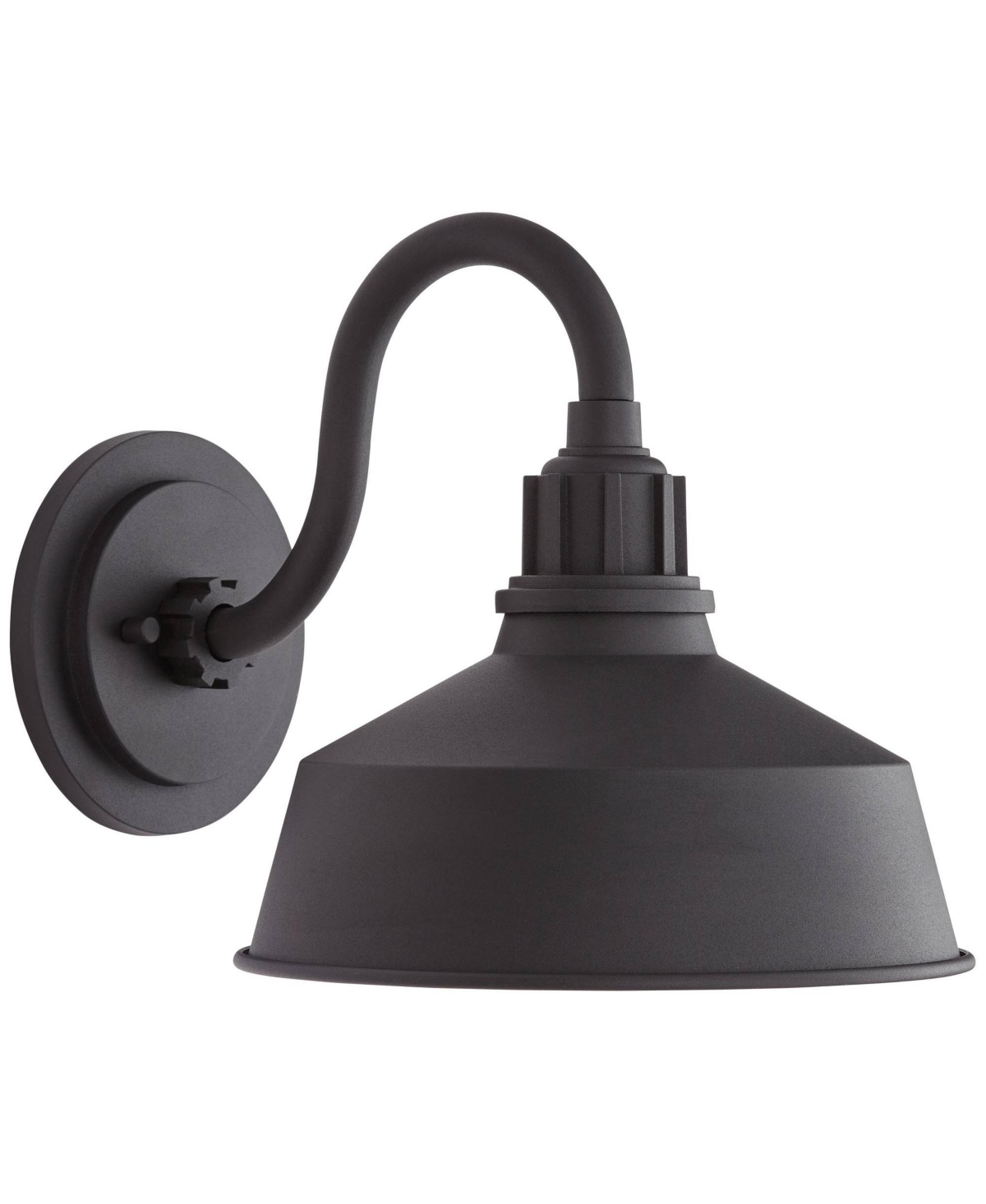 Franklin Iron Works Arnett Rustic Industrial Outdoor Wall Light Fixtures Set of 2 Metal 10inches Downlight Shade for Post Exterior Barn