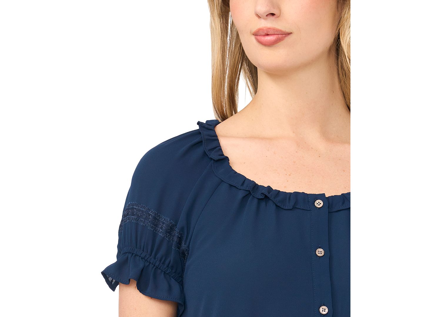 Women's Scoop Neck Short-Sleeve Blouse