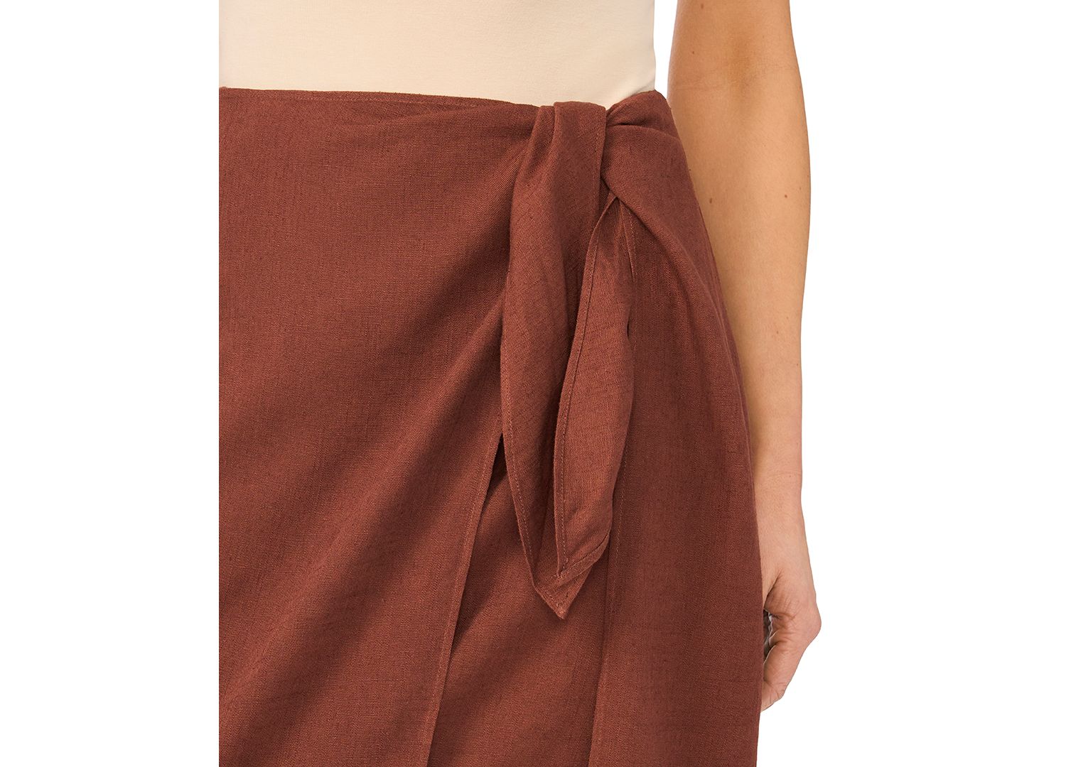 Women's Wide-Tie Slit Midi Skirt