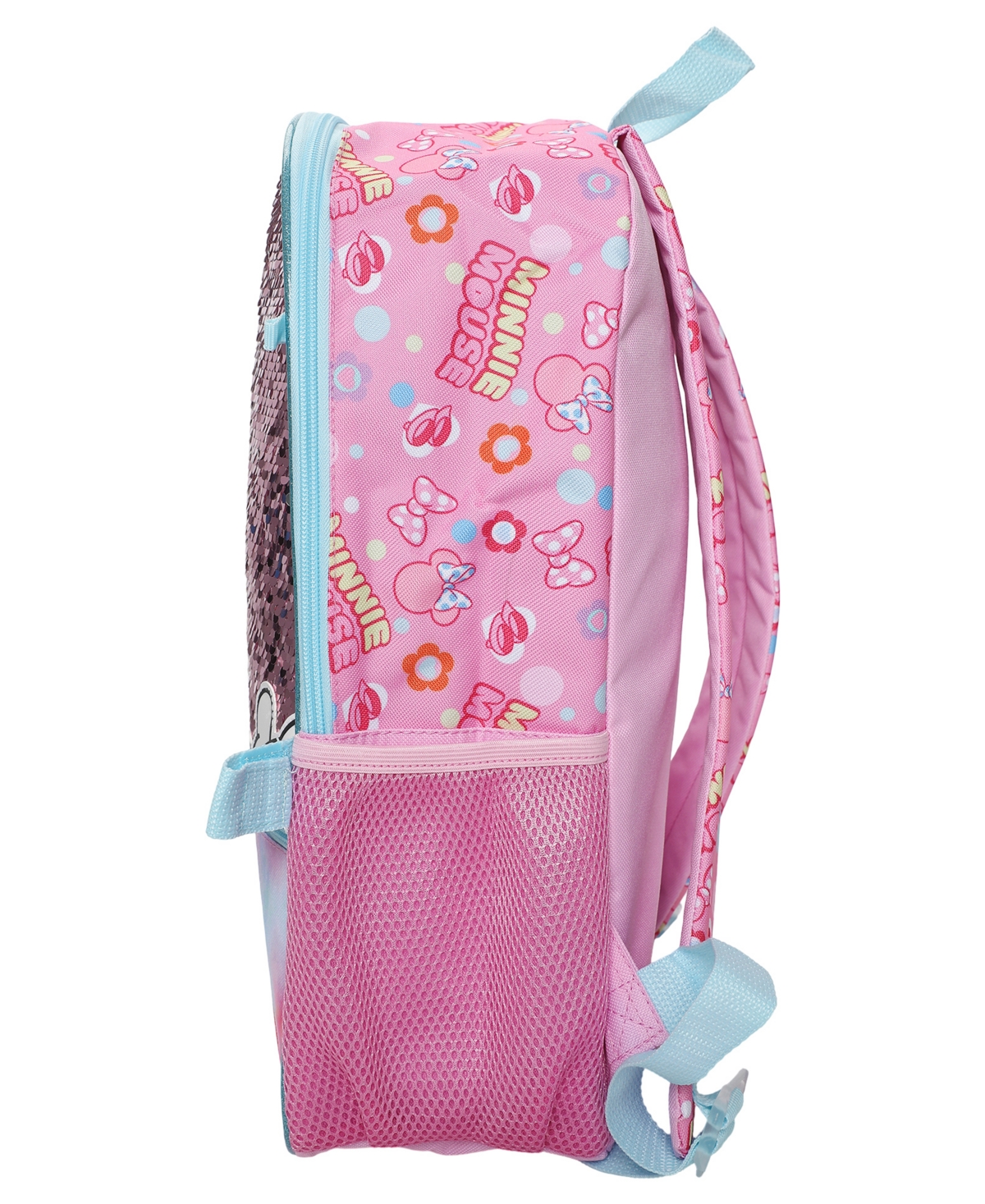 Minnie Mouse Boys' and Girls' Backpack, Lunch Bag, Pencil Case, Key Chain and Carabiner, 5-Piece Set
