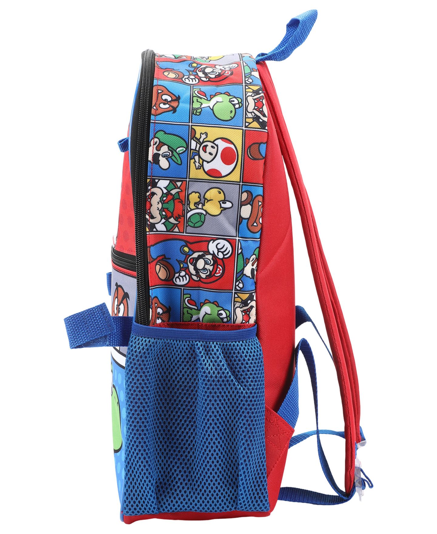 Сумки SUPER MARIO Backpack, Lunch Bag, Pencil Case, Key Chain and Caraniber, 5-Piece Set для мальчиков, цвет: Разноцветный — фото 5