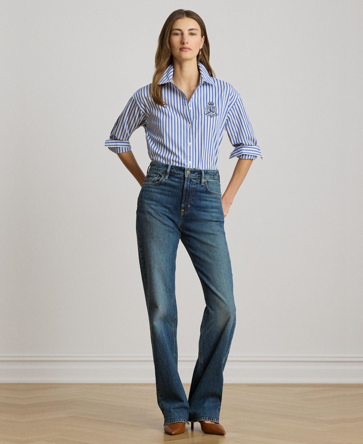Women's Striped Long-Sleeve Shirt