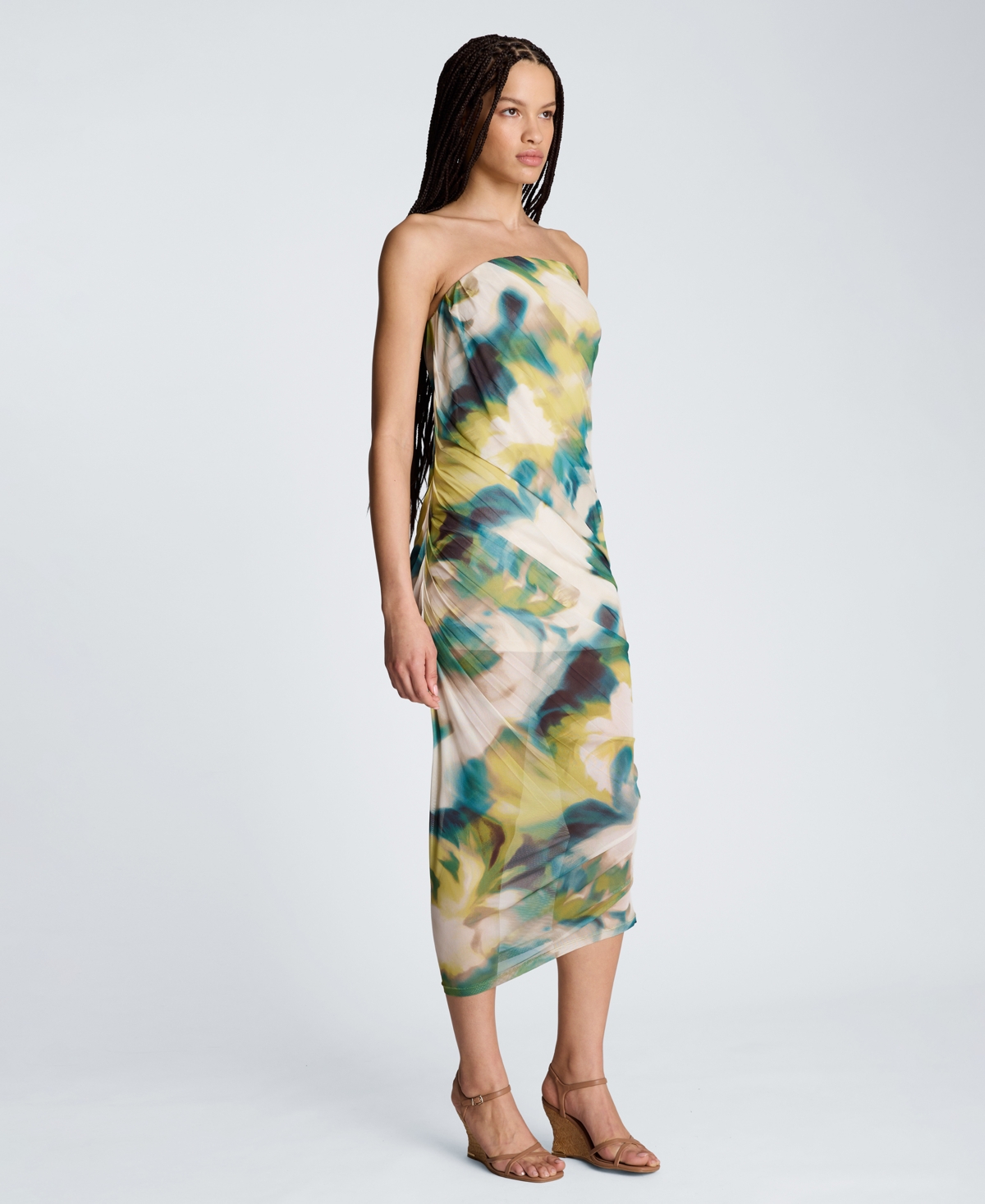 Kenneth Cole Women's Strapless Ruched Dress