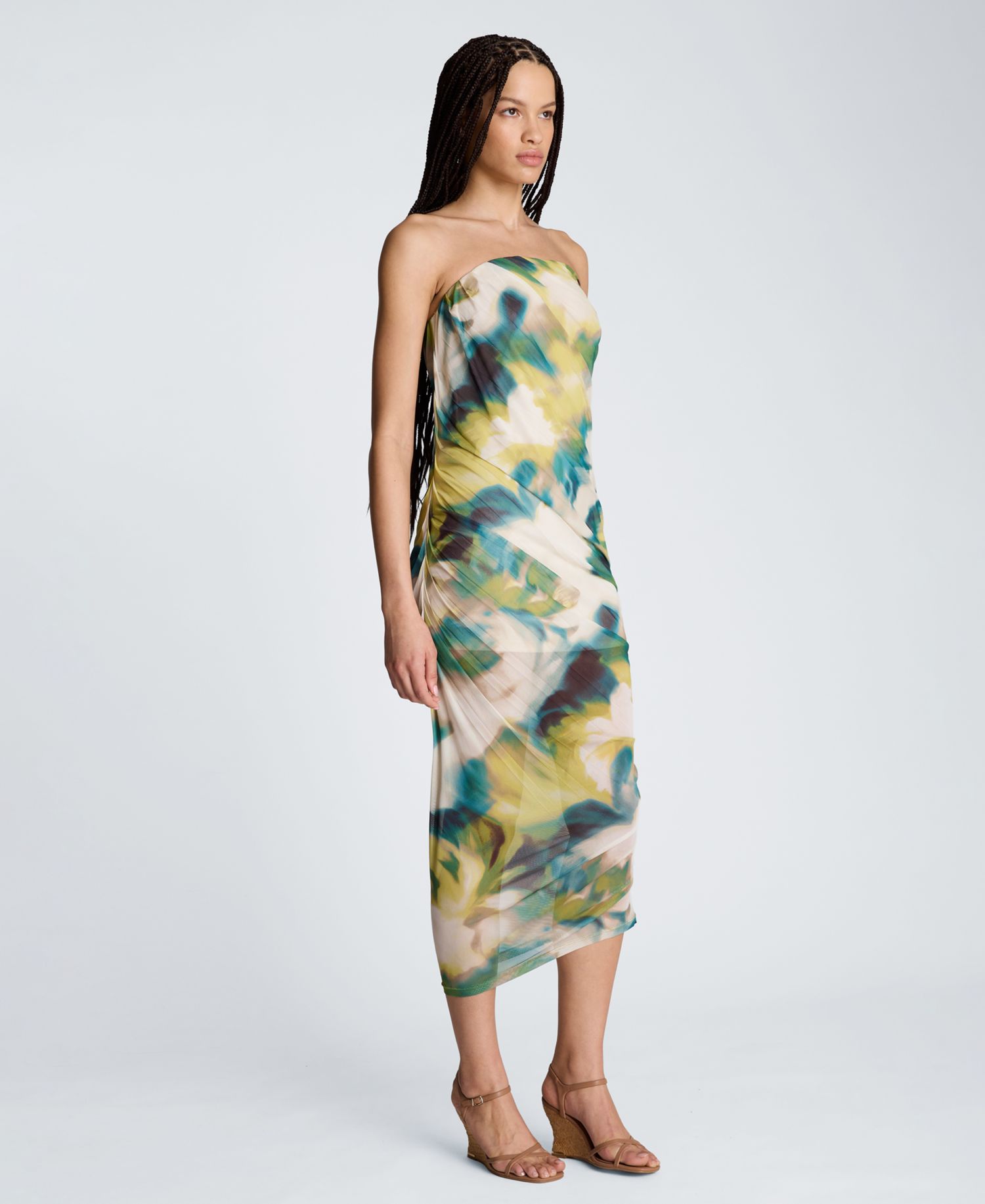Women's Strapless Ruched Dress
