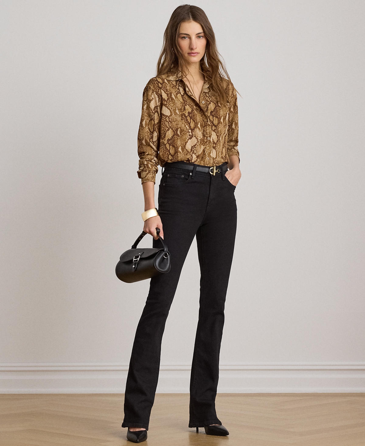 Lauren Ralph Petite Relaxed Button-Front Shirt