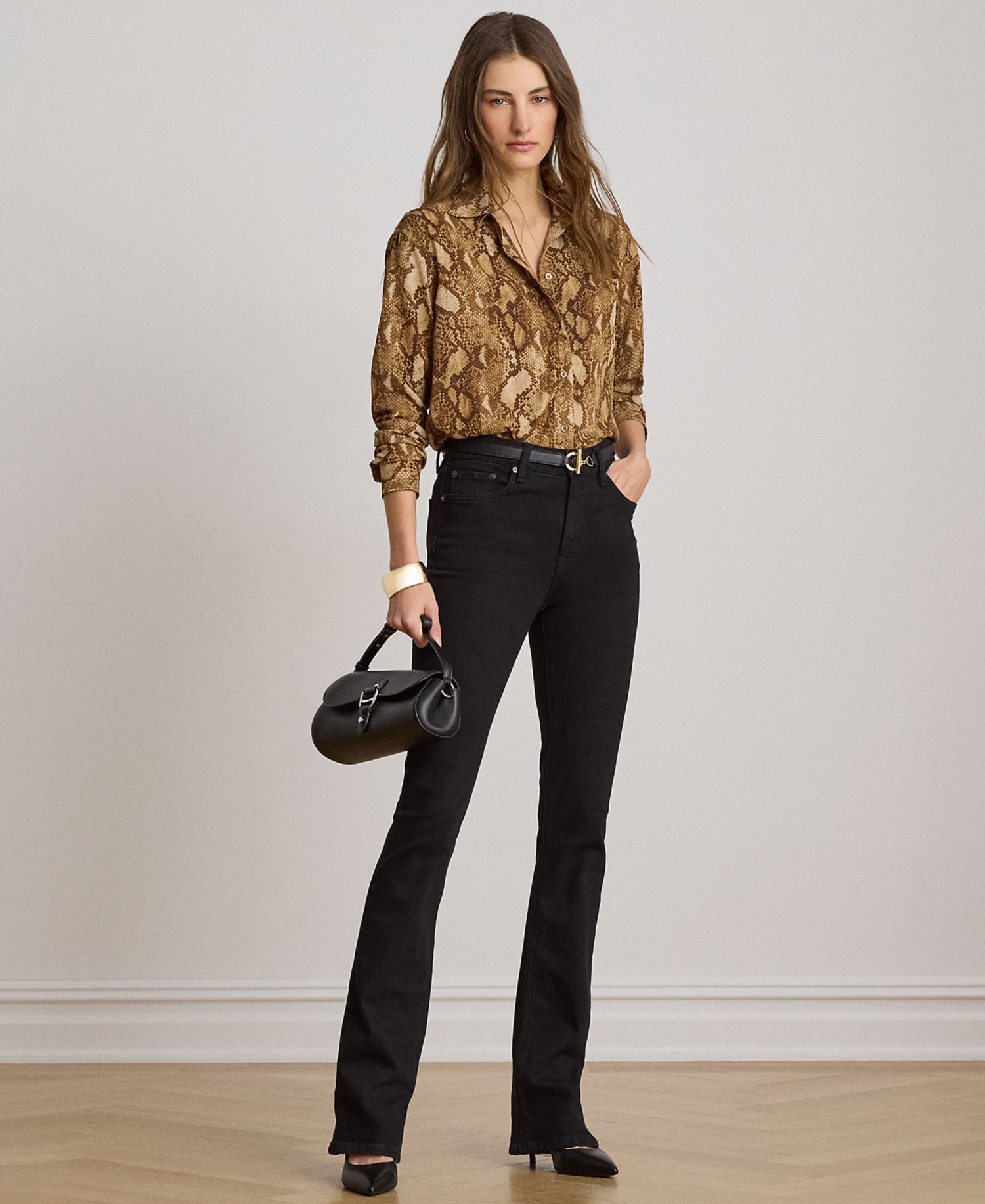 Petite Relaxed Button-Front Shirt