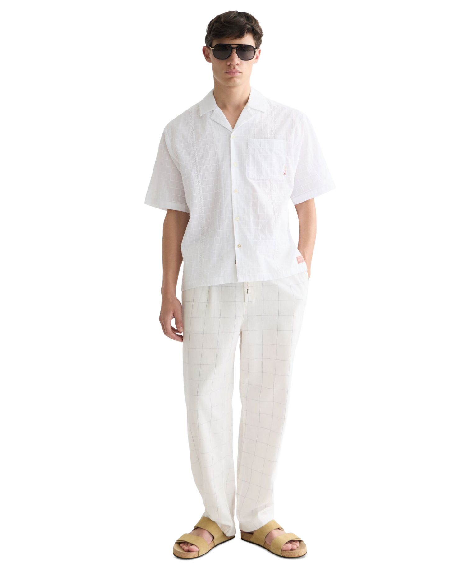 Men's Embroidered Short-Sleeve Shirt