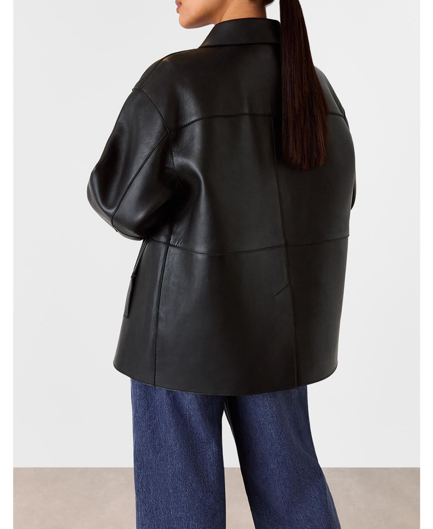 Women's Clean Bonded Leather Jacket