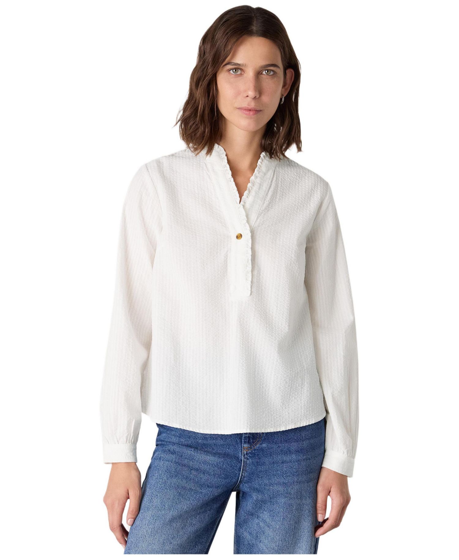Women's Textured Frill Shirt