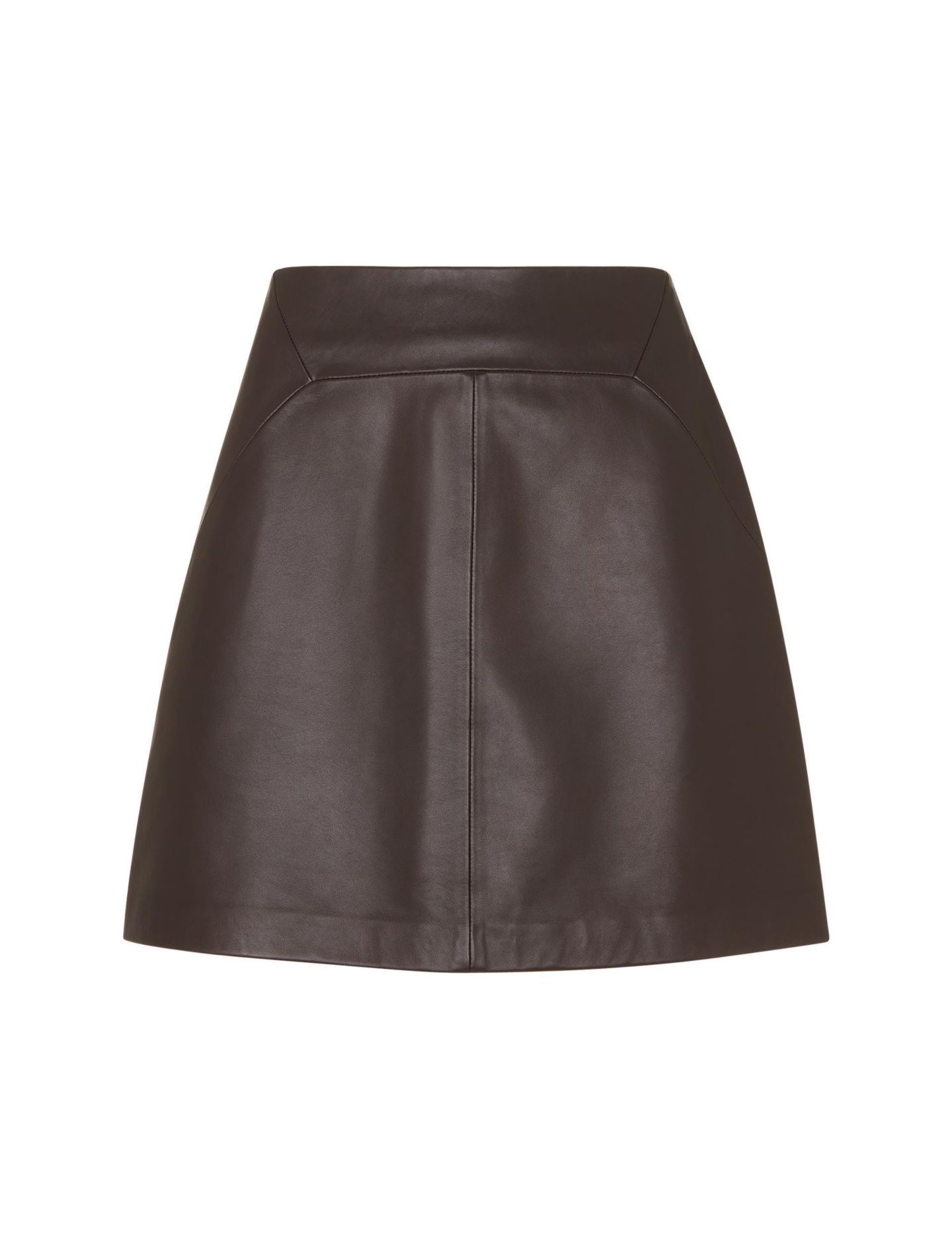 Женская юбка Whistles Leather A Line, цвет: Ржавый / Медный — фото 3