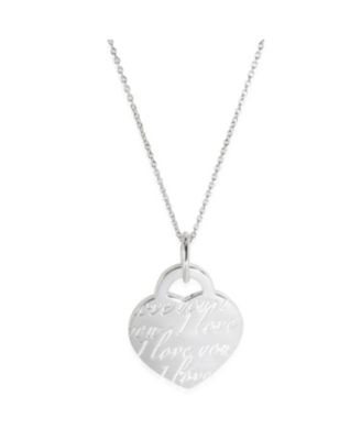 Pre-Owned Tiffany Co Sterling Silver Notes Heart Pendant - Sterling silver 325$