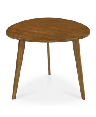 Wooden Round Dining Table for 4 People with Farmhouse Style