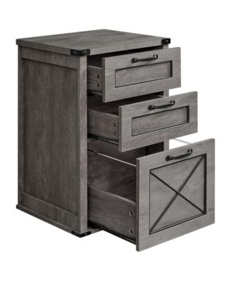 Mobile File Cabinet with 3 Drawers for A4 Size Document Storage