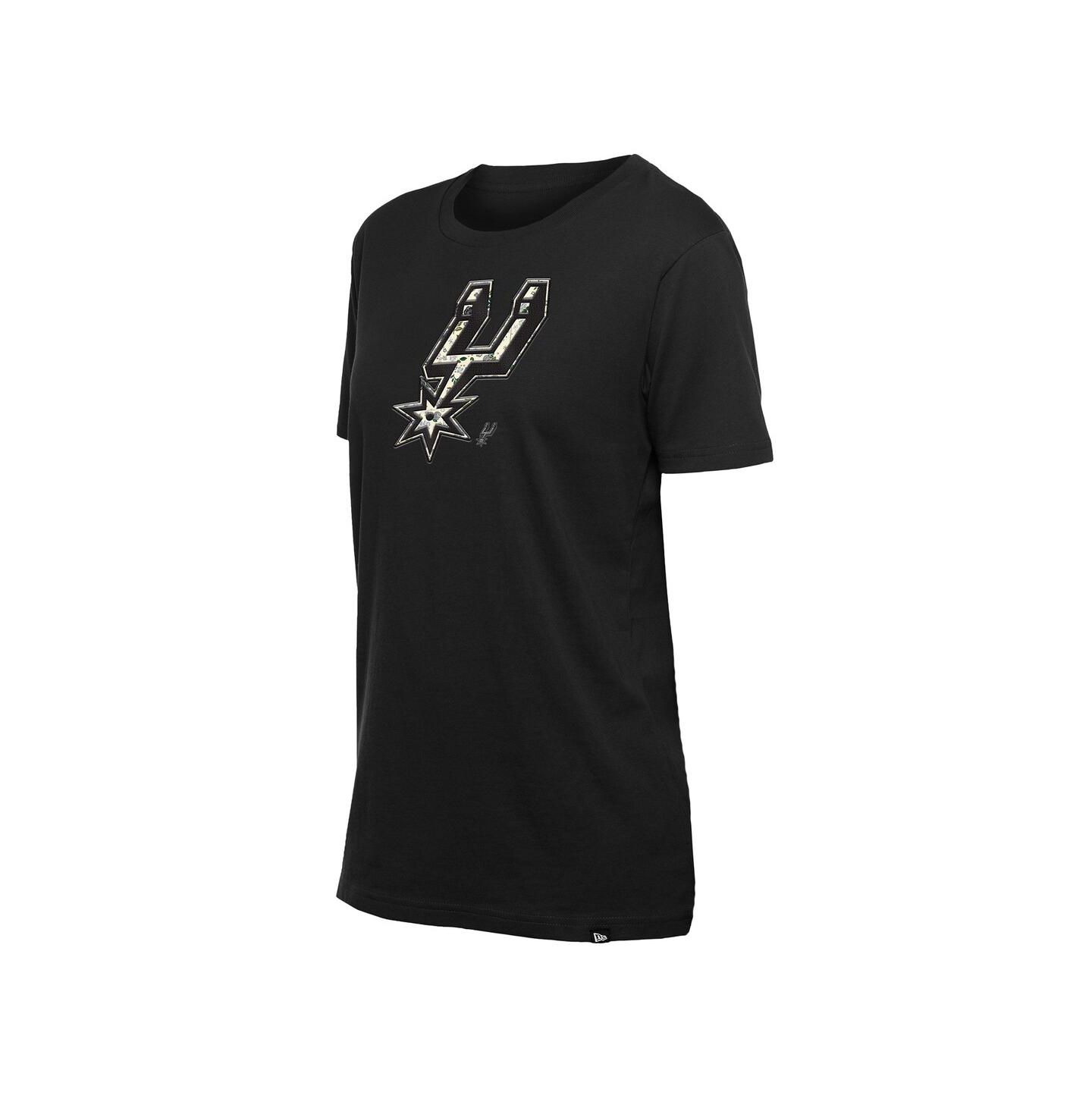 Женская футболка New Era Black San Antonio Spurs Glam Game Flower — фото 2