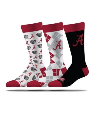 Men's and Women's 3-Pack Alabama Crimson Tide Business Knit Crew Socks