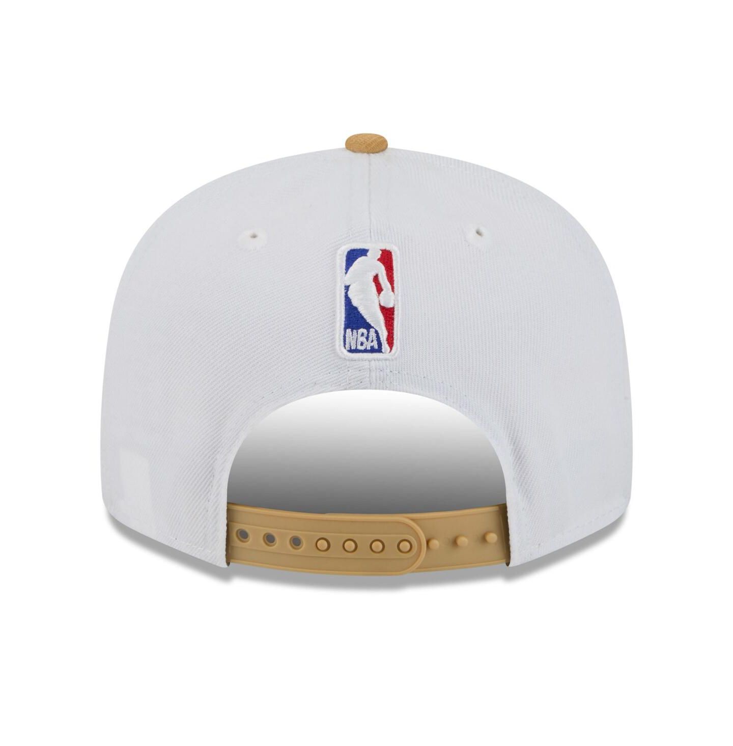 Мужская кепка New Era White/Gold Boston Celtics 2025/26 City Edition 9FIFTY Snapback Hat — фото 4