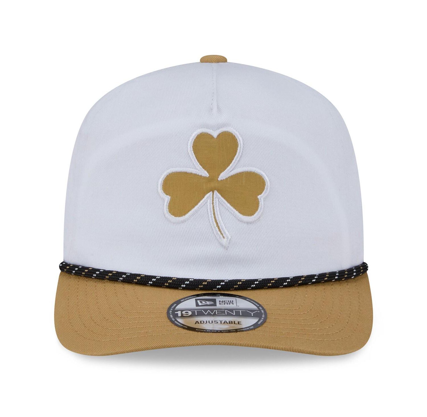 Men's White/Gold Boston Celtics 2025/26 City Edition 19TWENTY Adjustable Hat