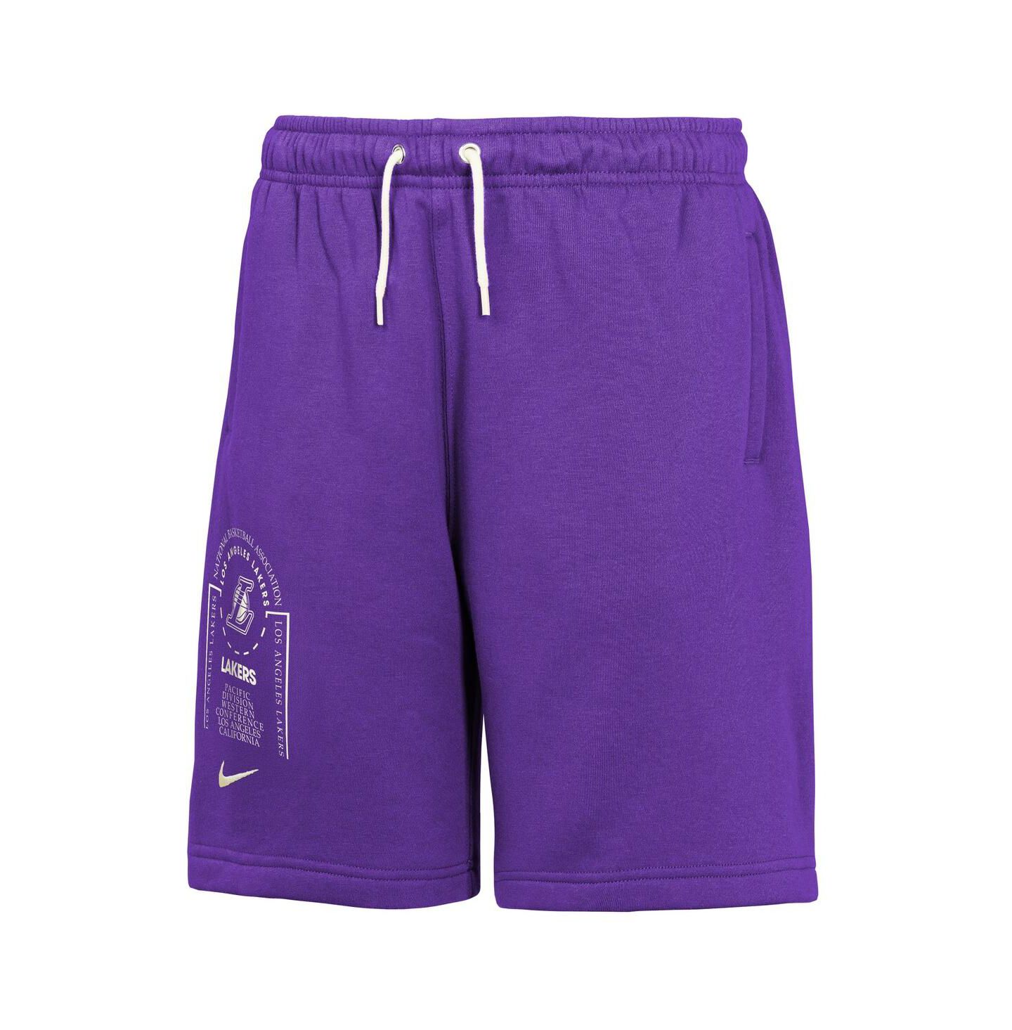 Детские шорты Nike Purple Los Angeles Lakers Courtside Club Fleece — фото 2