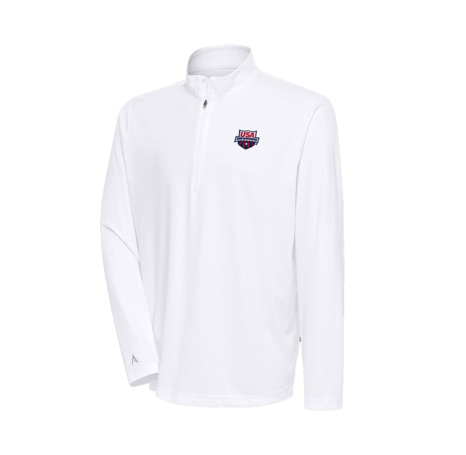 Men's White USA Swimming Tribute Quarter-Zip Pullover