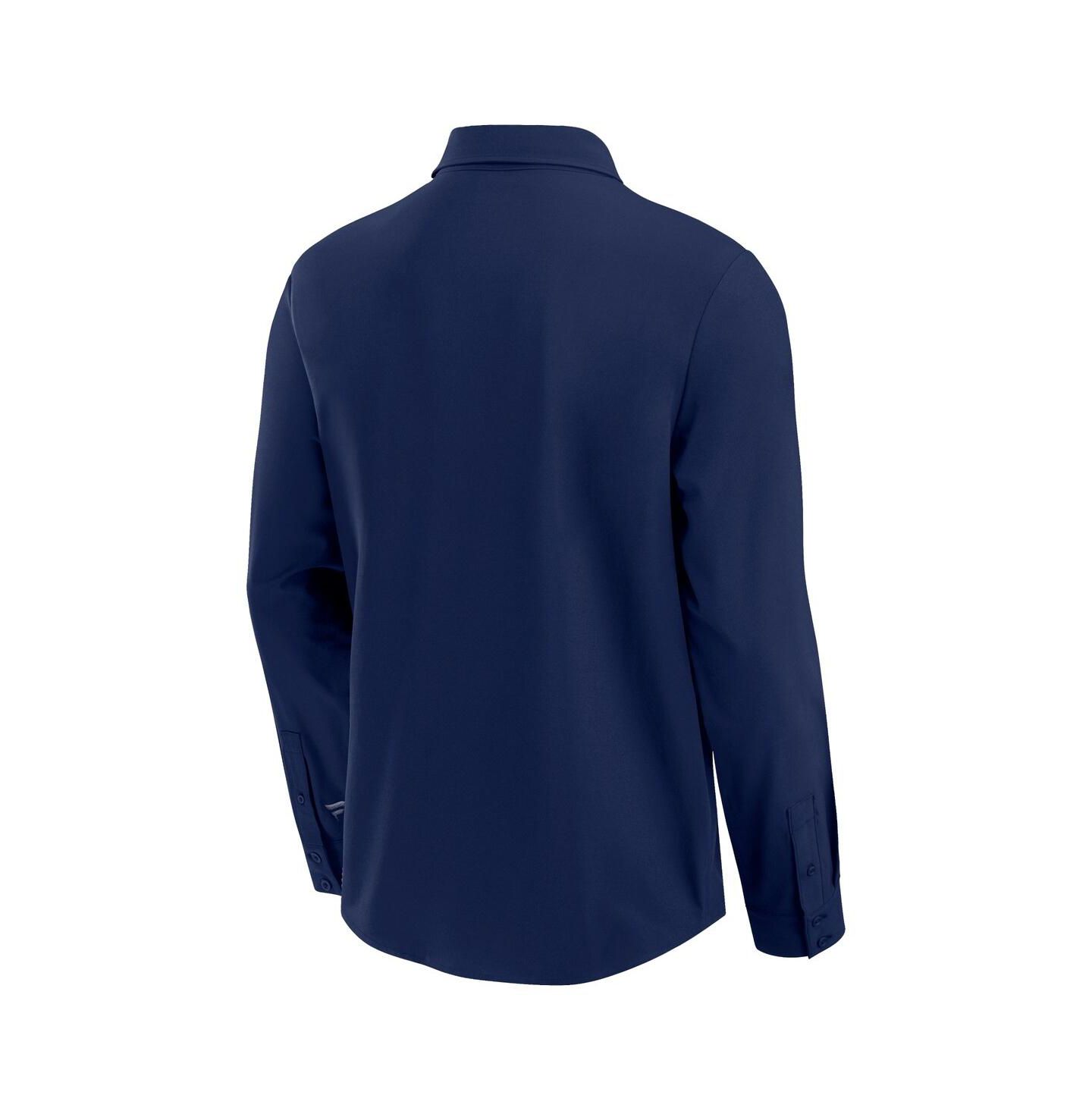 Мужская рубашка Fanatics Navy Cleveland Guardians Front Office Long Sleeve Button-Up — фото 3