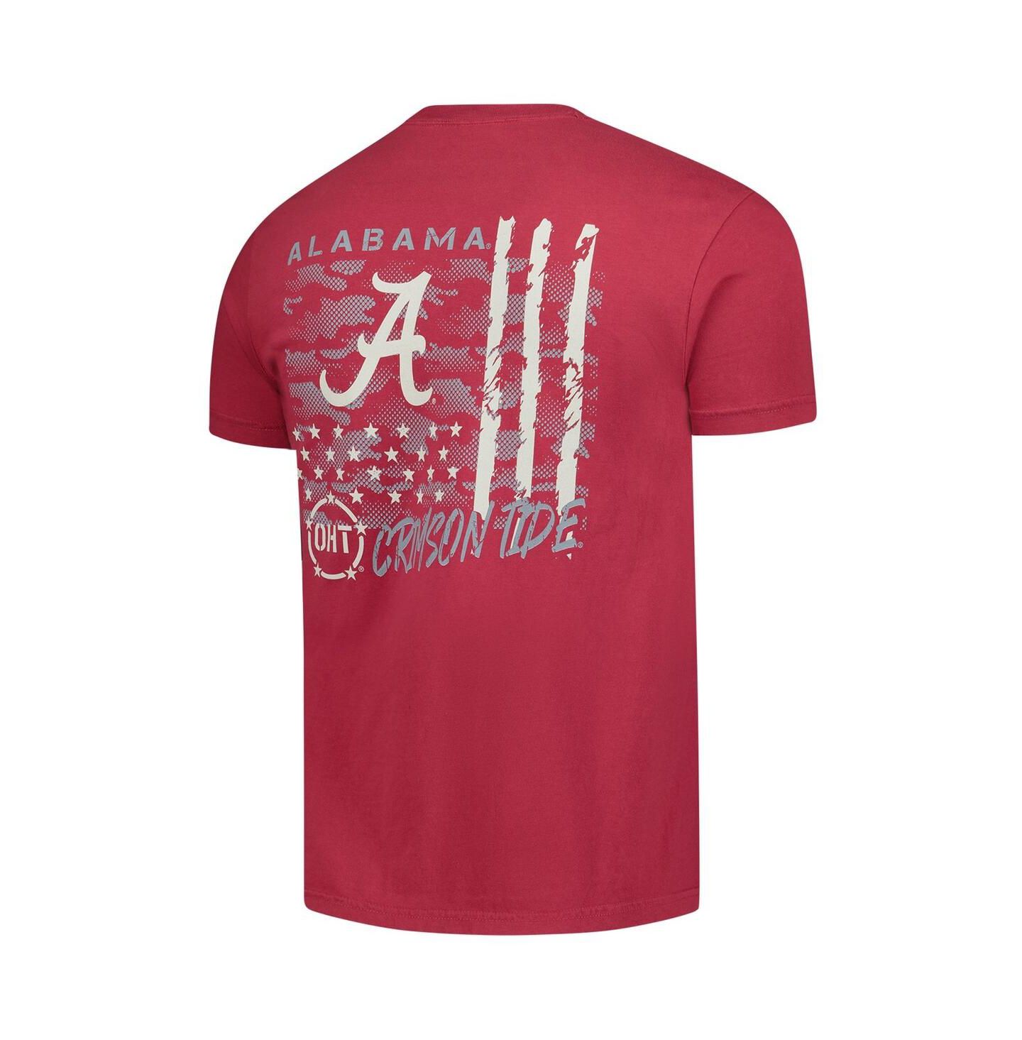 Мужская футболка Image One Crimson Alabama Crimson Tide Comfort Colors OHT Camo Overlay — фото 3