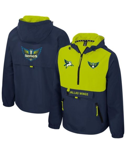 Женские куртки Stadium Essentials Men's and Women's Navy/Green Dallas Wings Legends Challenger Quarter-Zip Jacket