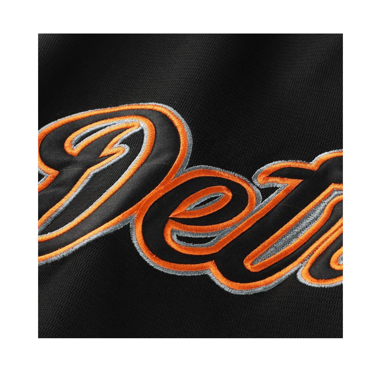Men's Black Detroit Tigers Big & Tall Pop Texture V-Neck T-Shirt