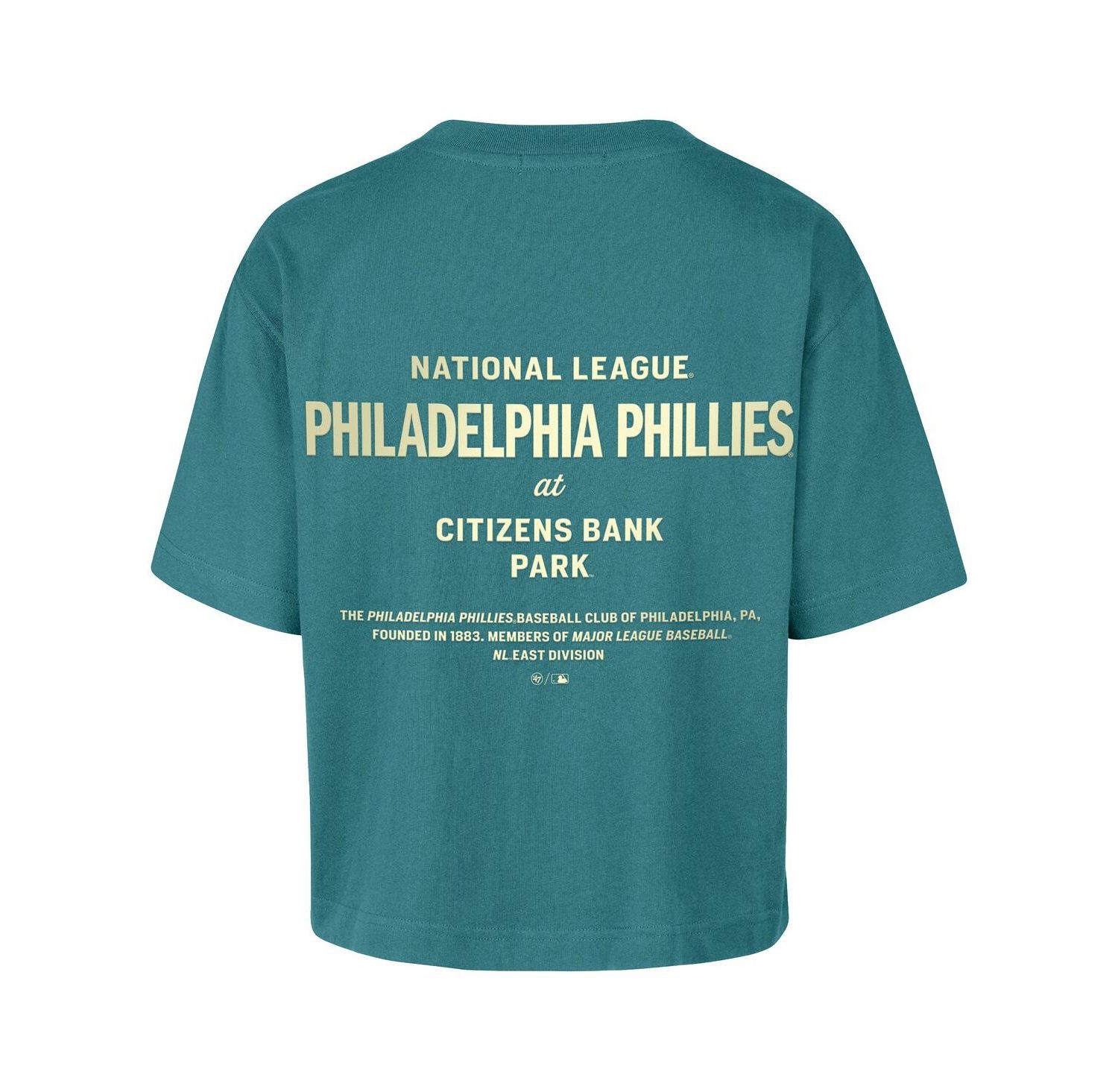 Women's Teal Philadelphia Phillies Plus Size Leon City Cropped T-Shirt