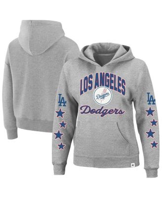 Women's Heather Gray Los Angeles Dodgers Plus Size Starry Eye Hoodie
