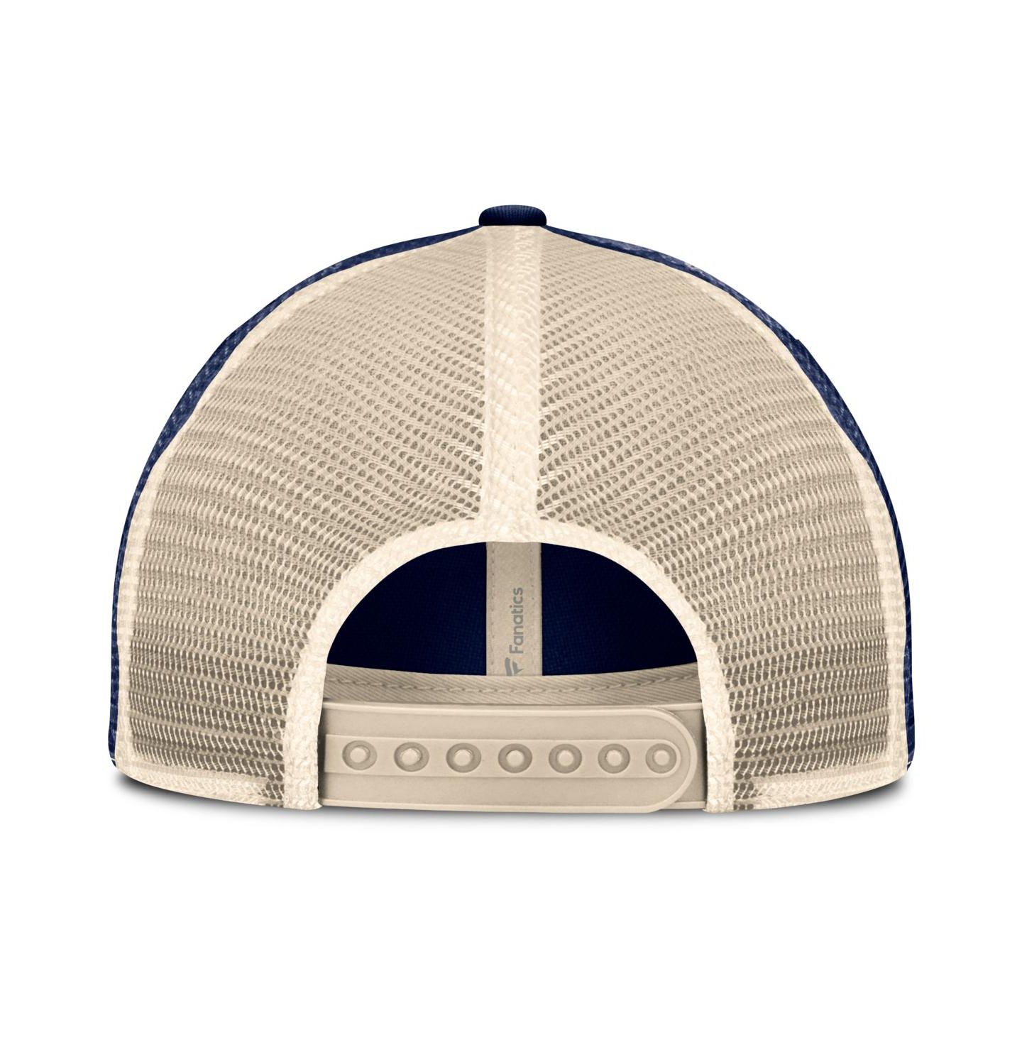Мужская кепка Fanatics Navy/Natural Colorado Avalanche Rival Trucker Adjustable Hat — фото 4