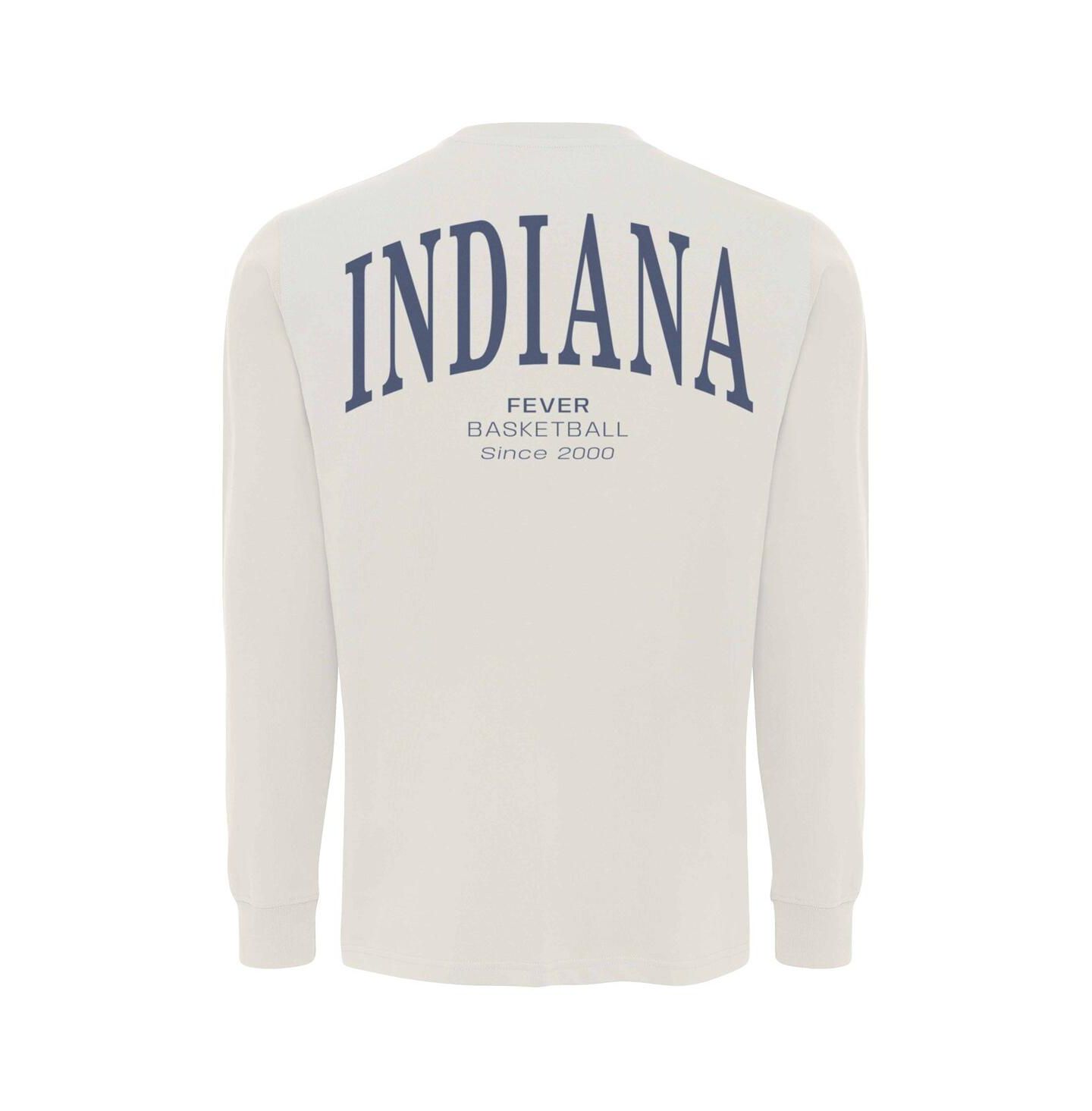 Футболка Sportiqe Cream Indiana Fever Athletic Club Collection Sherwood Relaxed Fit Premium Long-Sleeve — фото 3