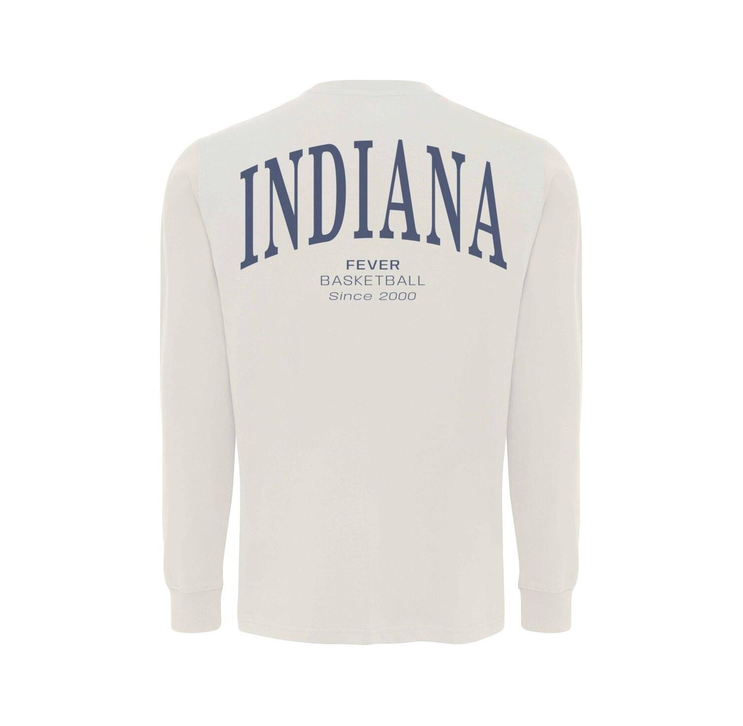 Men's and Women's Cream Indiana Fever Athletic Club Collection Sherwood Relaxed Fit Premium Long-Sleeve T-Shirt
