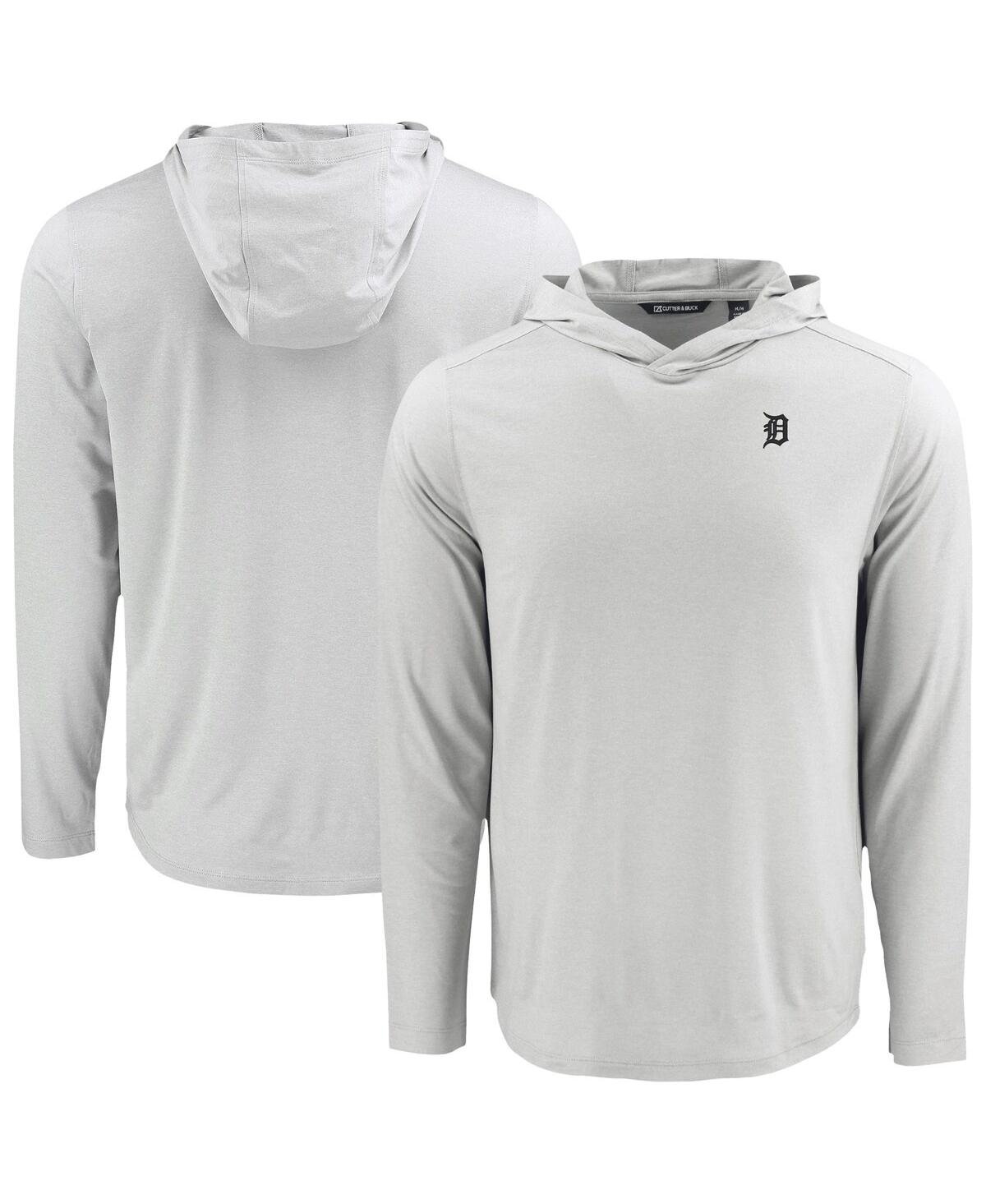 Cutter & Buck Men's Gray Detroit Tigers Coastline Epic Comfort Eco Long Sleeve Hoodie T-Shirt - Gray