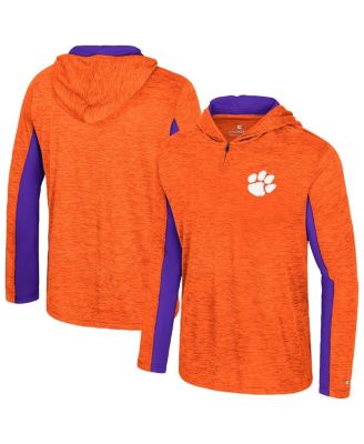 Men's Orange Clemson Tigers Always Sunny Quarter-Zip Hoodie