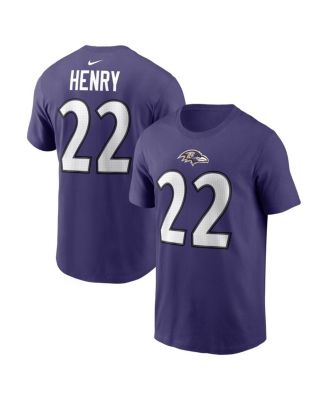 Men's Derrick Henry Purple Baltimore Ravens Name & Number T-Shirt