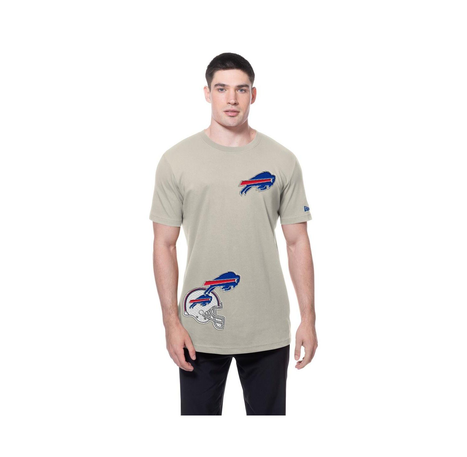 Men's Light Beige Buffalo Bills Multi Patch T-Shirt