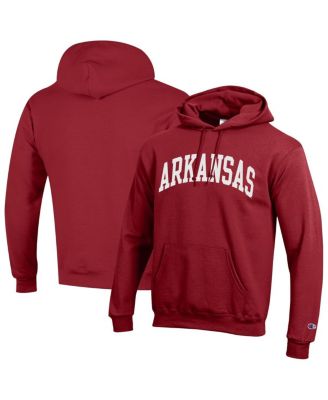 Men's Cardinal Arkansas Razorbacks Basic Arch Fleece Pullover Hoodie