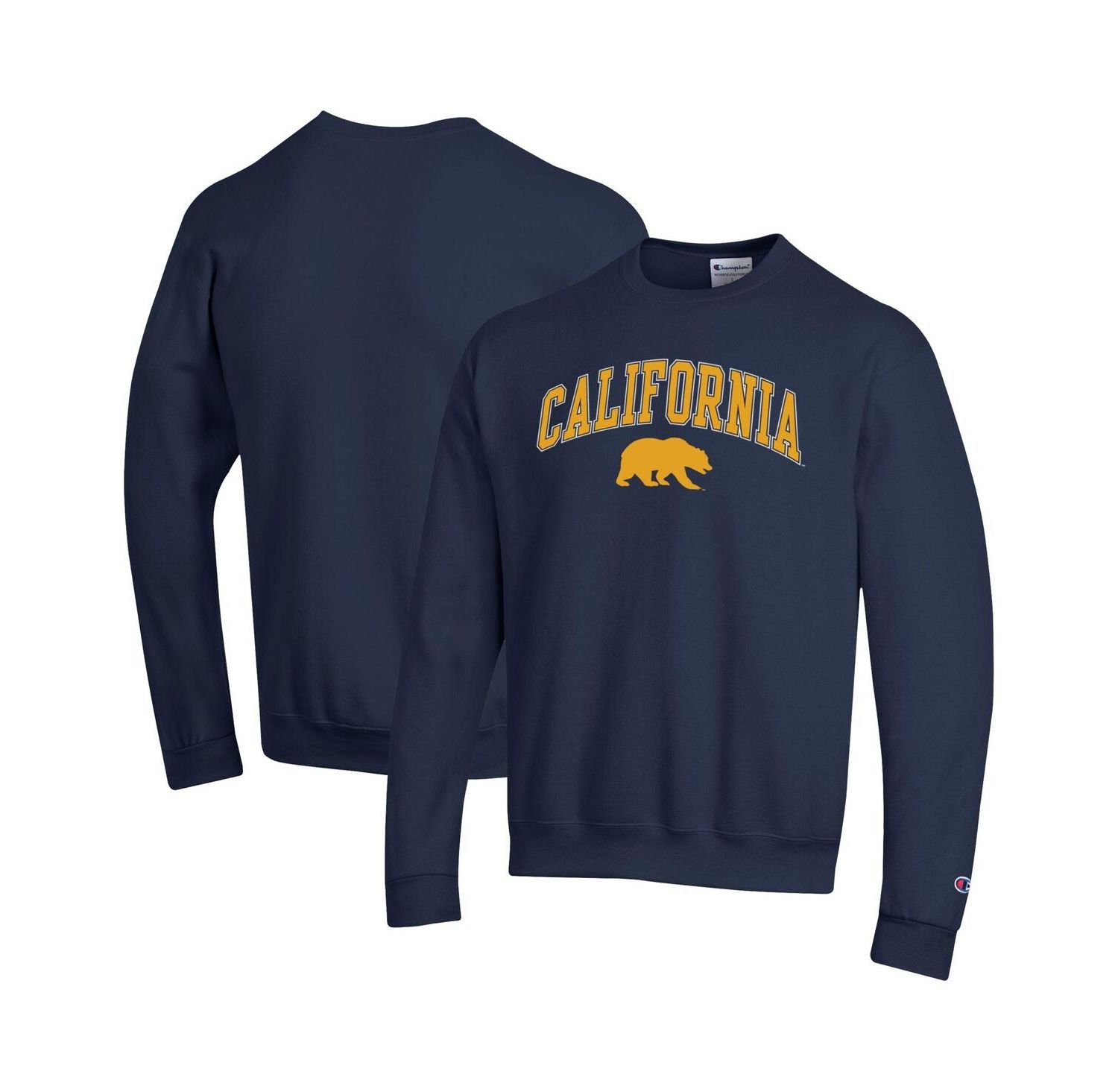 Men's Navy Cal Bears Arch Over Logo Pullover Sweatshirt