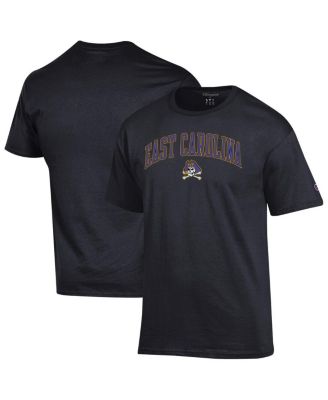 Men's Black ECU Pirates Arch Over Logo T-Shirt