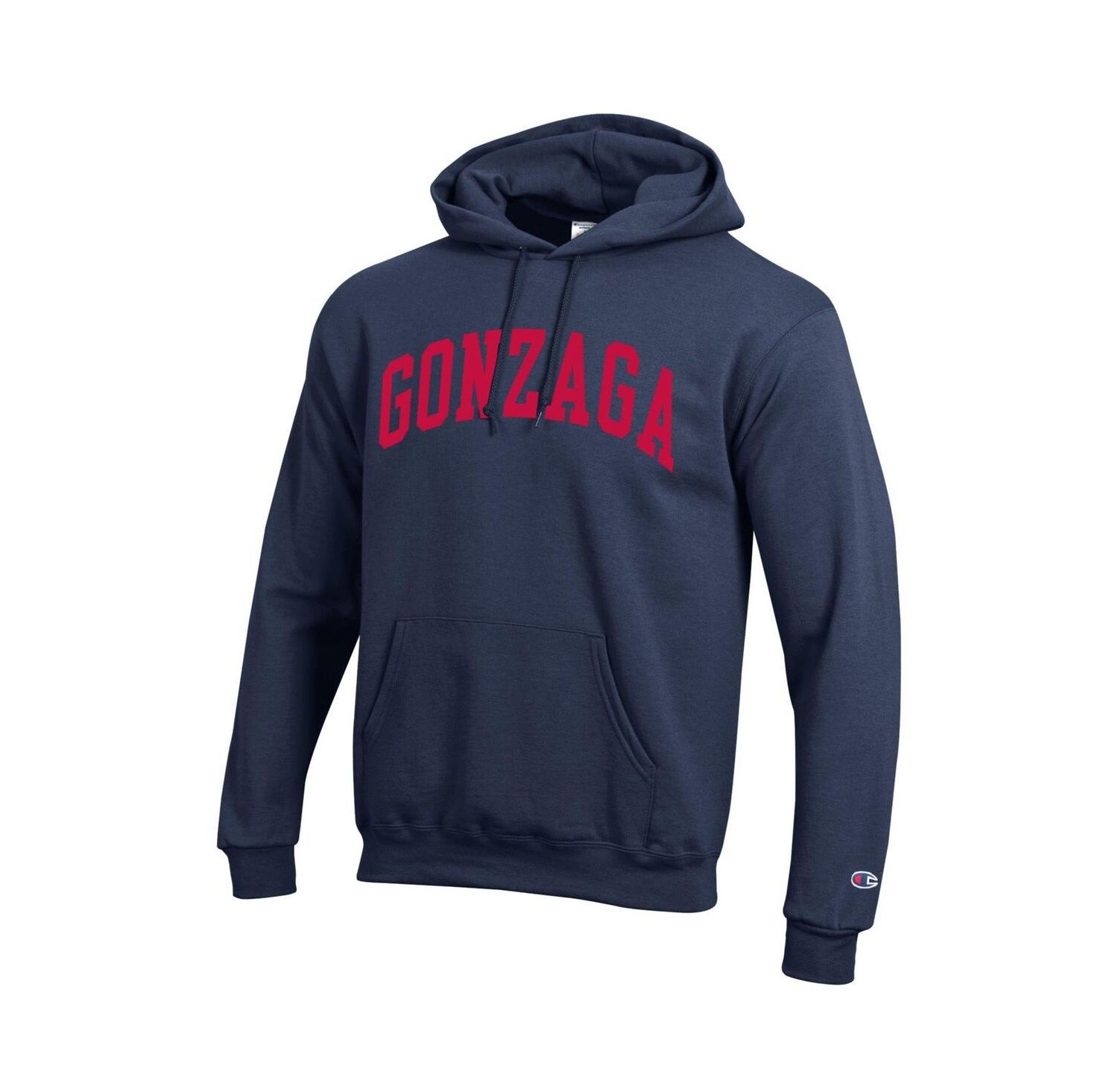 Men's Navy Gonzaga Bulldogs Basic Arch Fleece Pullover Hoodie