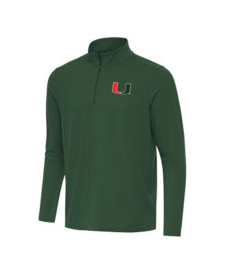 Men's Hunter Green Miami Hurricanes Intent Quarter-Zip