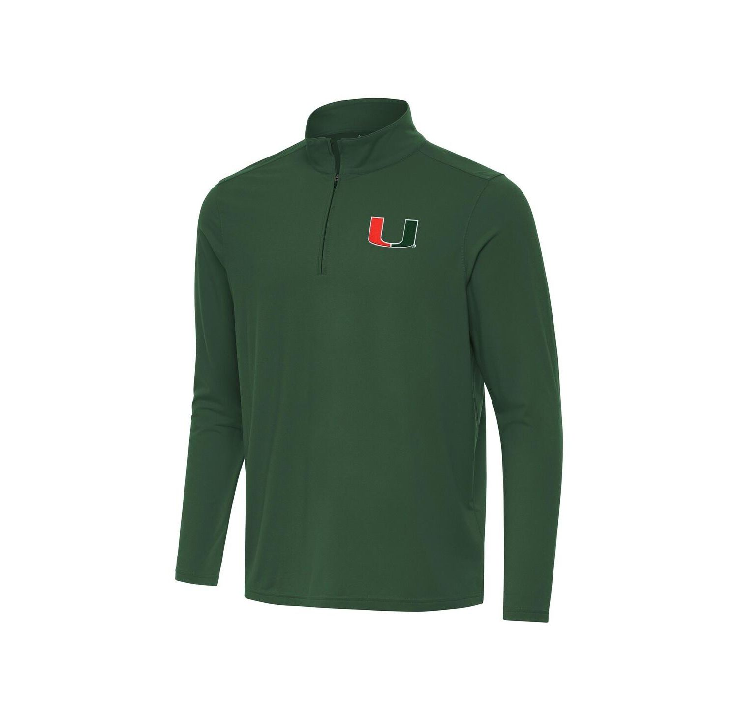 Men's Hunter Green Miami Hurricanes Intent Quarter-Zip