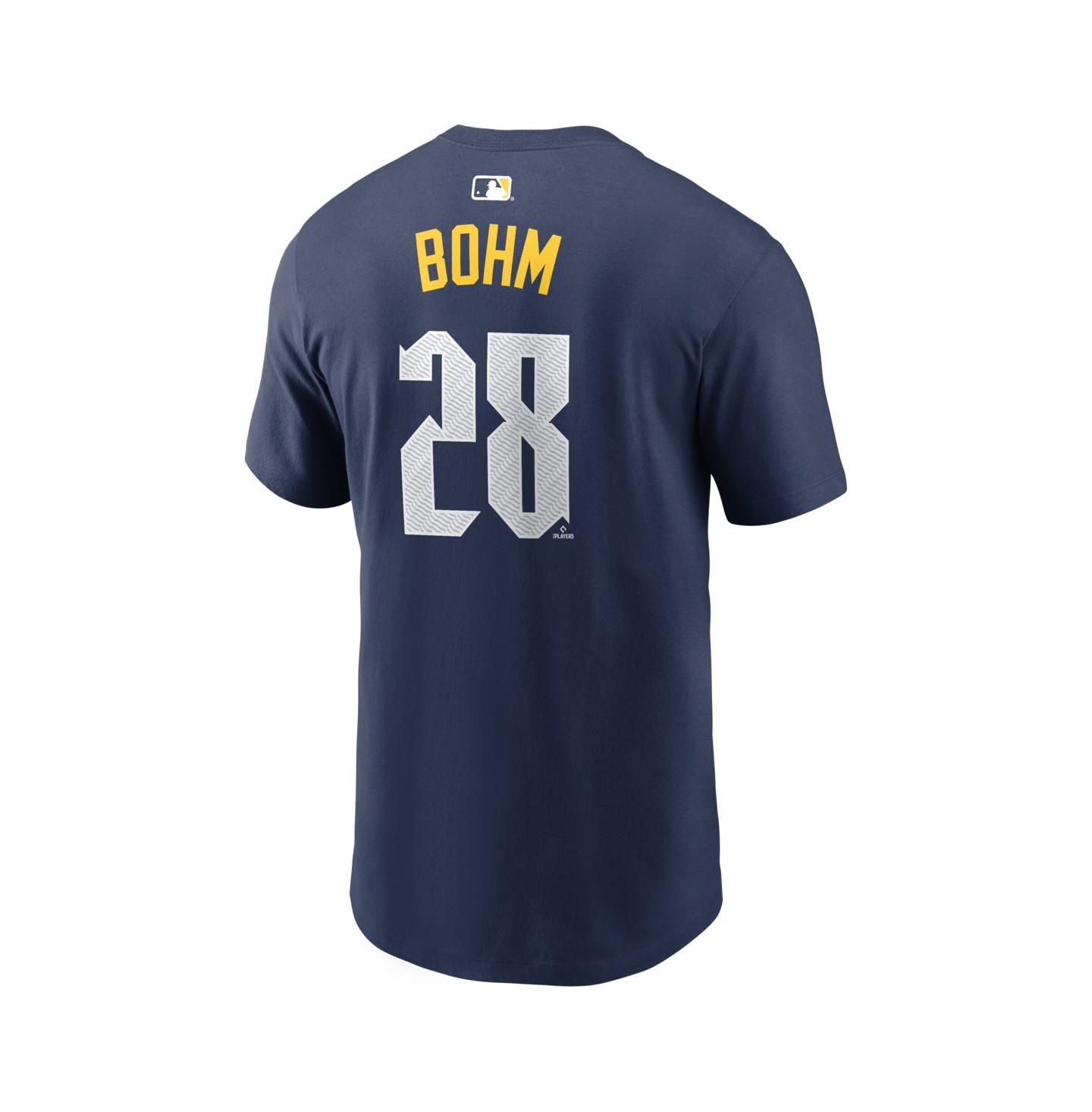 Мужская футболка Nike Alec Bohm Navy Philadelphia Phillies City Connect Name & Number — фото 3