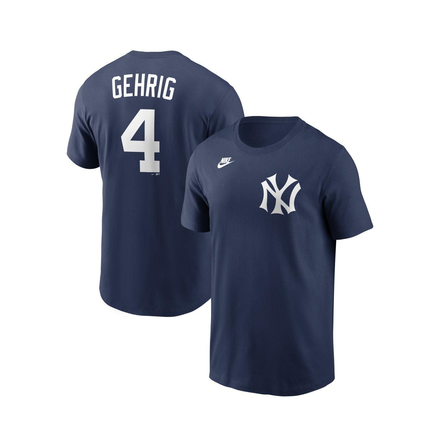 Мужская футболка Nike Lou Gehrig Navy New York Yankees Cooperstown Collection Name & Number — фото 1