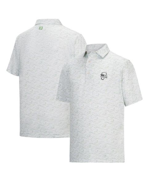 Мужское поло FootJoy White WM Phoenix Open ProDry All Over Print Polo Shirt