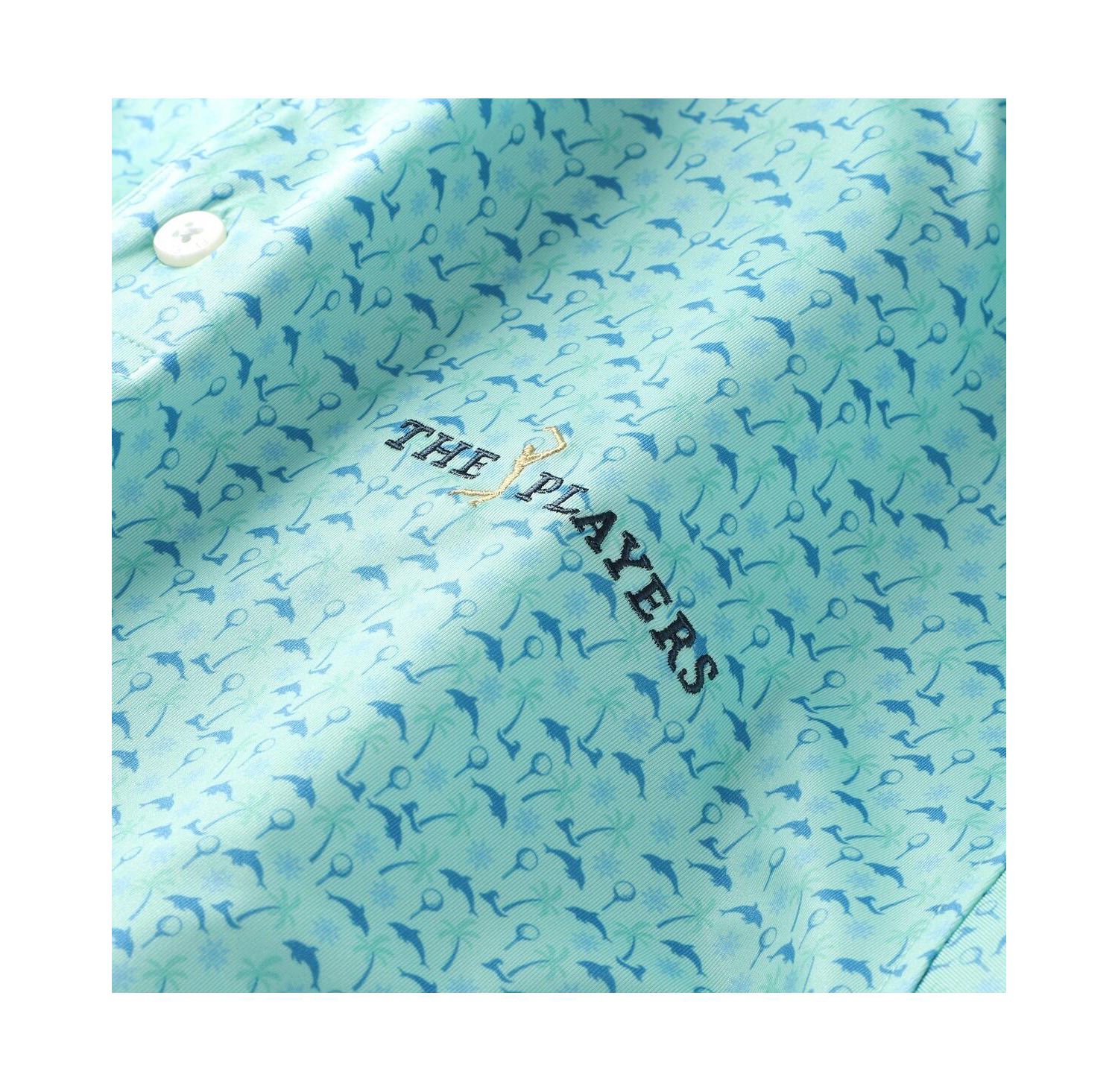 Men's Mint THE PLAYERS All Over Print ProDry Polo Shirt