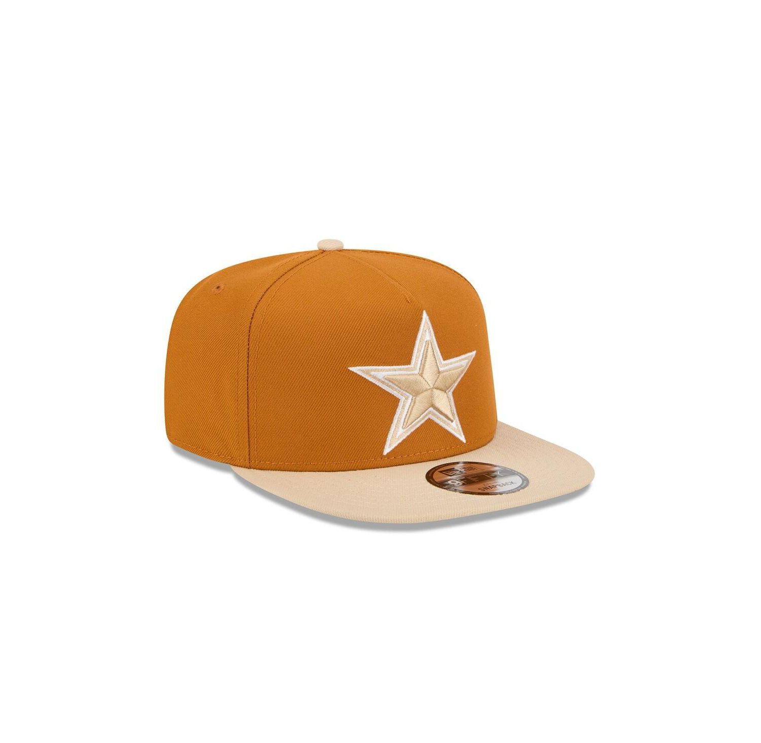 Men's Brown/Light Beige Dallas Cowboys Two-Tone Color Pack A-Frame 9FIFTY Snapback Hat