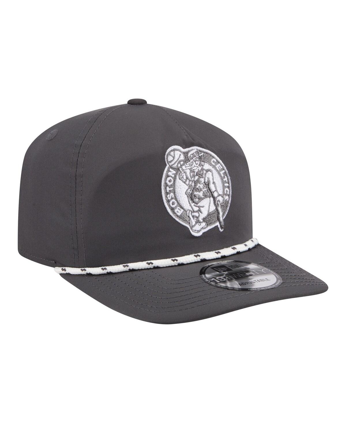 New Era Men's Graphite Boston Celtics Tonal Rope 19TWENTY Adjustable Hat