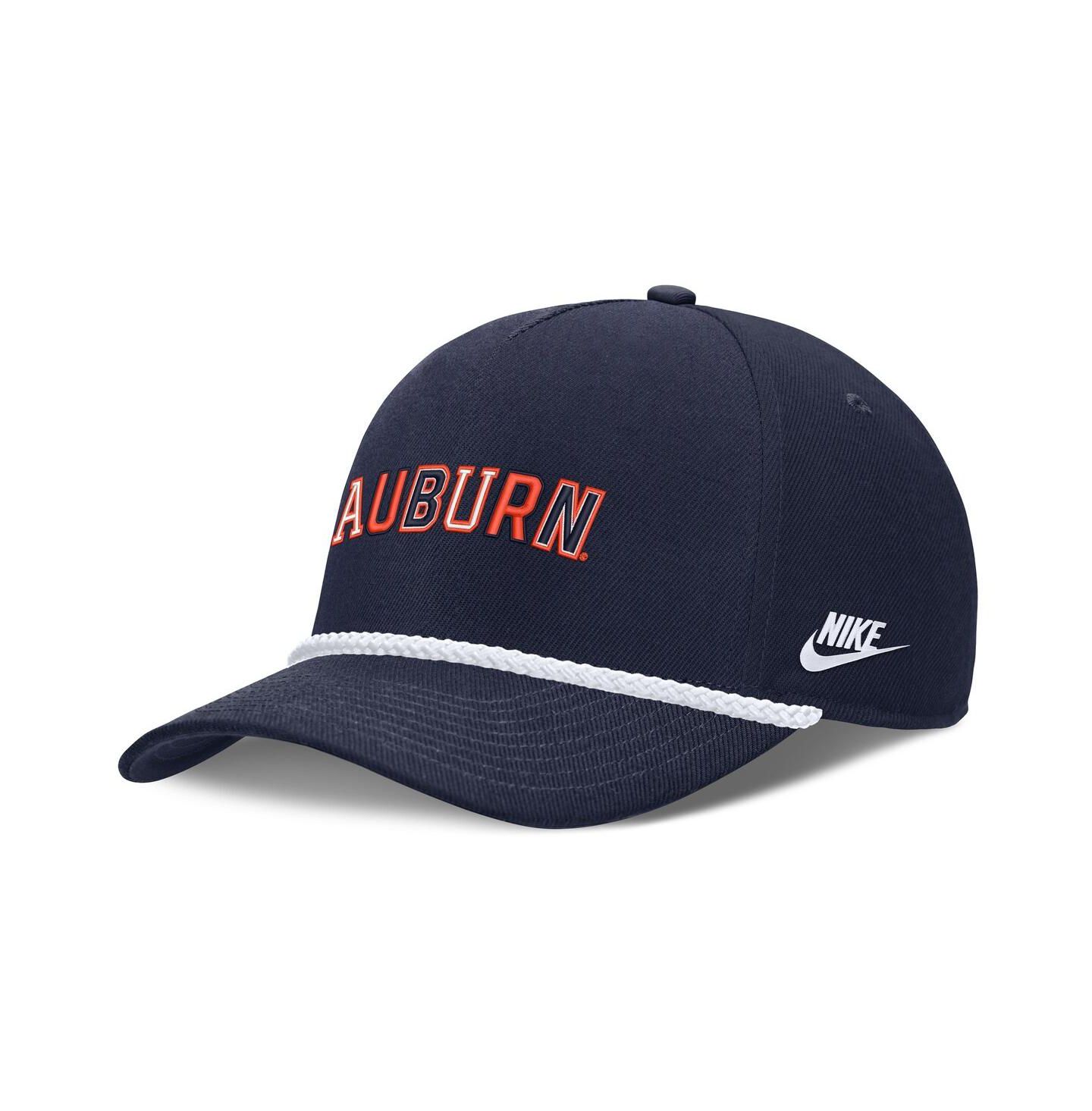 Головной убор Nike Navy Auburn Tigers 2026 Basketball Refresh 5-Panel Rope Rise Hat — фото 3